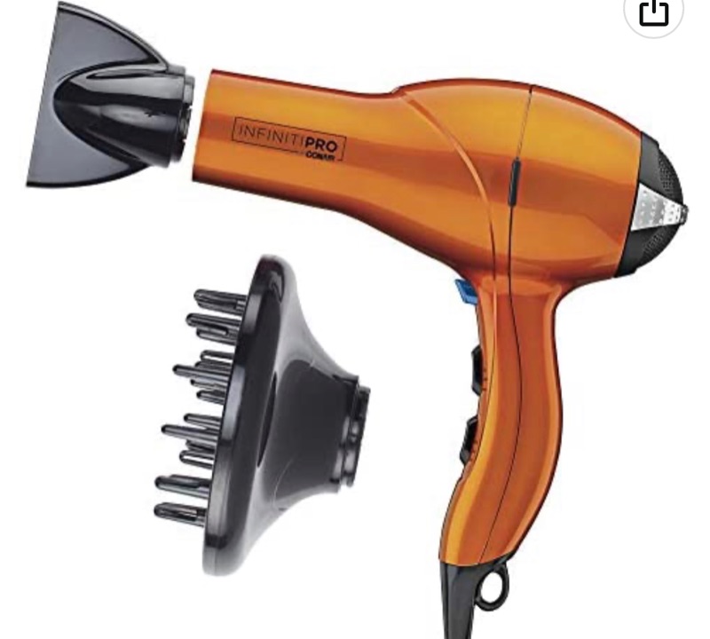 Photo 1 of INFINITIPRO BY CONAIR 1875 Watt Salon Performance AC Motor Styling Tool / Hair Dryer, Orange ( BOX HAS MINOR DAMAGE) 