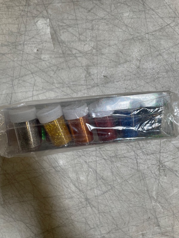 Photo 1 of 18 Pack Fine Extra Glitter Shake Jars, Color Glitter Powder for Slim for Arts and Crafts, Nail, Scrapbook, Holiday, Party, Multi Color Assorted Set.