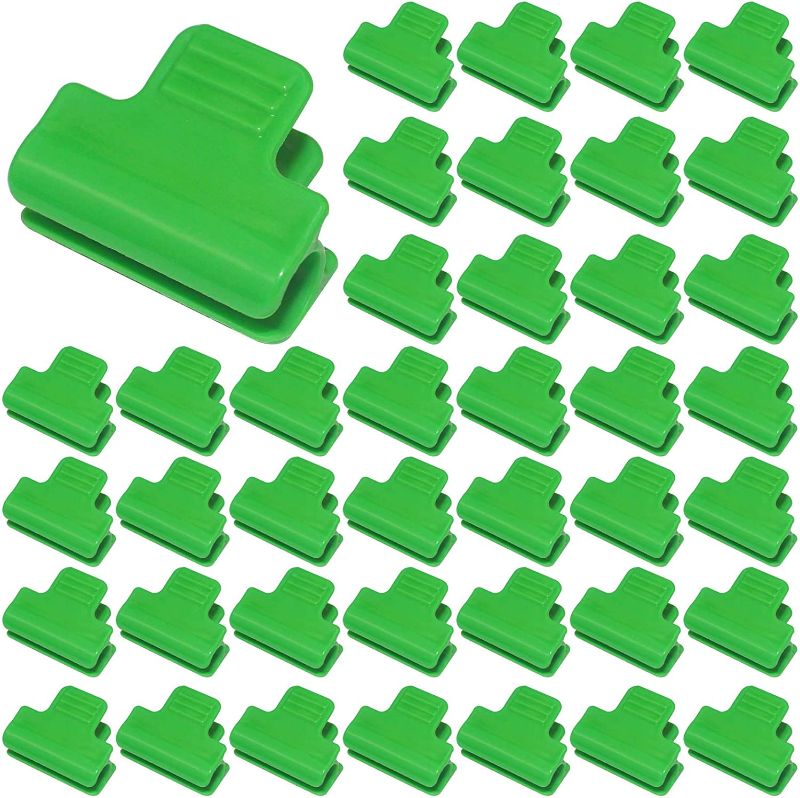 Photo 1 of 50 Pieces Greenhouse Clamps Film Row Cover Netting Tunnel Clips Net Rod Clip for Plant Extension Support
