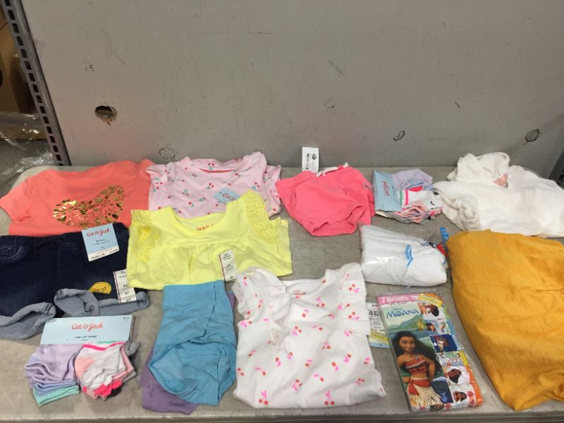 Photo 1 of BAG LOT OF 13 BABY GIRL  CLOTHING ITEMS - DIFFERENT STYLES AND SIZES --SOLD AS IS --