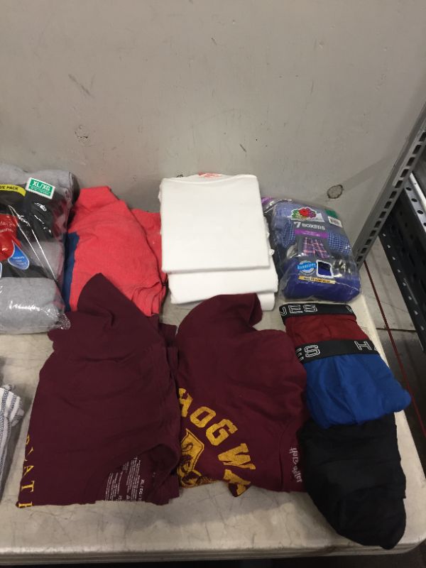 Photo 2 of BAG LOT OF 13 MEN CLOTHING ITEMS - DIFFERENT STYLES AND SIZES- SOME ARE NEW AND SOME ARE USED- --SOLD AS IS --