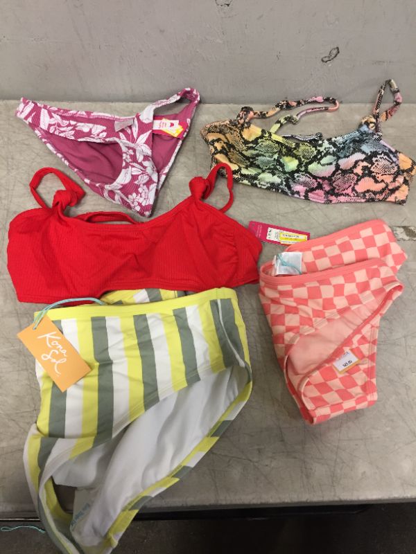Photo 1 of BAG LOT OF WOMEN'S BIKINIS -BOTTOMS AND TOPS - DIFFERENT STYLES AND SIZES ---SOLD AS IS --