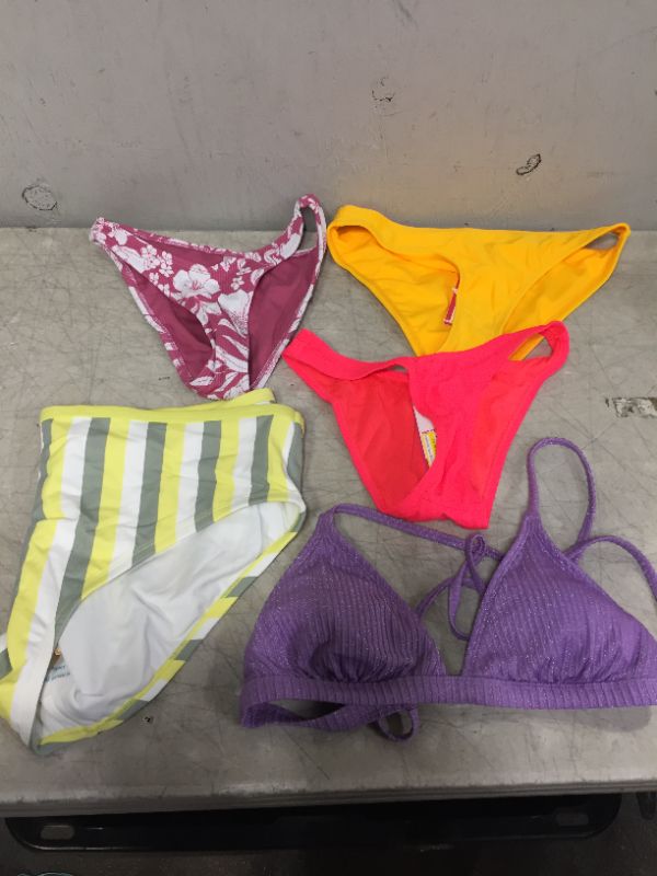 Photo 1 of BAG LOT OF WOMEN'S BIKINIS -BOTTOMS AND TOPS - DIFFERENT STYLES AND SIZES ---SOLD AS IS --