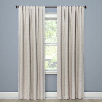 Photo 1 of 1pc Blackout Doral Window Curtain Panel Cream - Project 62™

