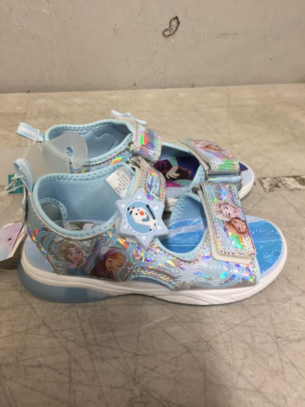 Photo 2 of Disney's Frozen 2 Anna and Elsa Toddler Girls' Light Up Sandals SIZE 12