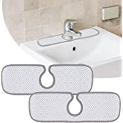 Photo 1 of ZLR Faucet Absorbent Mat, 2 Packs Eco-friendly Sink Drip and Splash Protector, Dishwasher Safe Microfiber Dish Drying Mat for Kitchen, Bar, and RV, 17.7 inches x 5.9 inches (2PCS)
