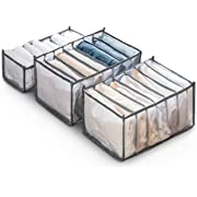 Photo 1 of 3PC, 7 grid Clothes Organizer Foldable Washable Mesh Clothes Storage Drawers (GREY)
