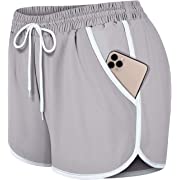 Photo 1 of Fulbelle 2 in 1 Athletic Workout Shorts for Women XS-3XL Double Layer Drawstring Elastic Waist Shorts with Pockets 2XL
