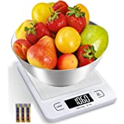 Photo 1 of AETTL Digital Kitchen Scale Multifunction Food Scale, 11 lb 5 kg, Stainless Steel Platform with LCD Display for Baking, Coffee, Cooking, Meal Prep,Sliver
