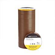 Photo 1 of AmazonCommercial Vinyl Electrical Tape, 3/4 in x 60 ft x 0.007in (19 mm x 18.3 m x 0.18mm), Brown, 10-Pack

