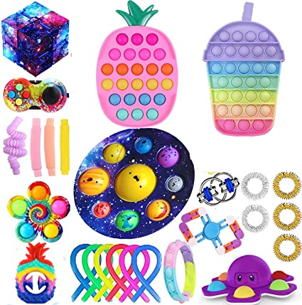 Photo 1 of Fidget Packs Sensory Fidget Toys Set with Planet Pop , Stress Relive Anxiety Relief Fidget Toys Packs (Pack E)
