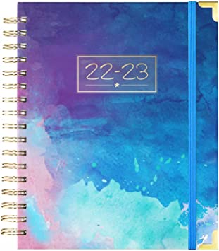 Photo 1 of Planner 2022-2023 - 2022-2023 Academic Planner Weekly and Monthly AUG 2022-JUN 2023, 9.3" x 8.25", Thick Paper with Colorful Tabs, Twin-Wire Binding
