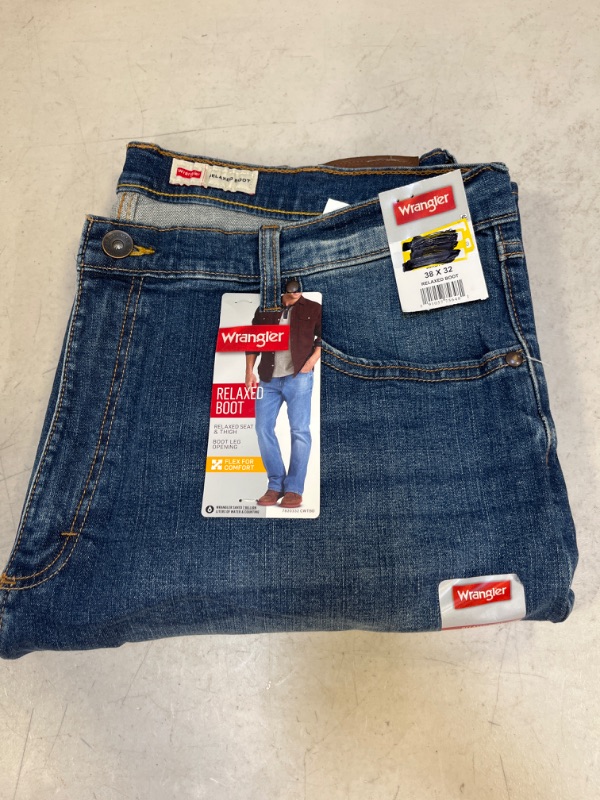 Photo 1 of  Wrangler Men's Bootcut Jeans - Ocean Blue 38x32