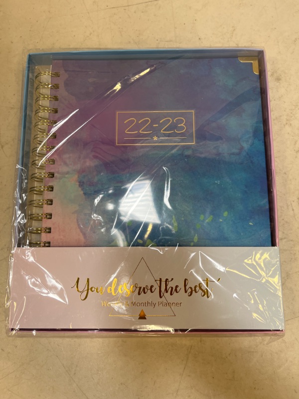 Photo 2 of Planner 2022-2023 - 2022-2023 Academic Planner Weekly and Monthly AUG 2022-JUN 2023, 9.3" x 8.25", Thick Paper with Colorful Tabs, Twin-Wire Binding
