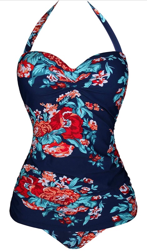 Photo 1 of Angerella Vintage Halter Swimsuit Monokini One Piece Swimwear Bathing Suits - SIZE : L