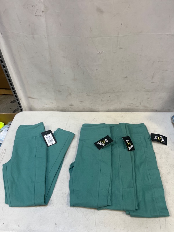 Photo 2 of 4CT - Girls' Pocket Leggings - art class - Green - M
