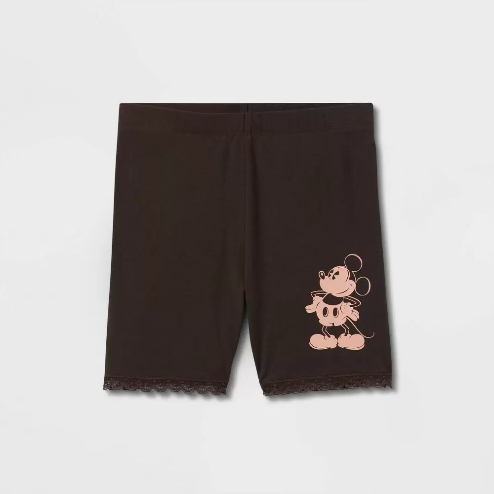 Photo 1 of 2 PAIRS OF Girls' Mickey Mouse Biker Shorts - Black M
