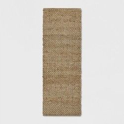 Photo 1 of 2'3"X7' Woven Runner Rug Solid Natural - Threshold
