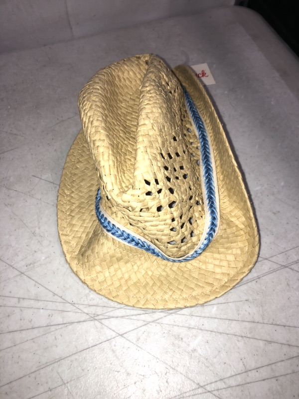 Photo 2 of Boys' Woven Tape Straw Hat - Cat & Jack™ ONE SIZE 