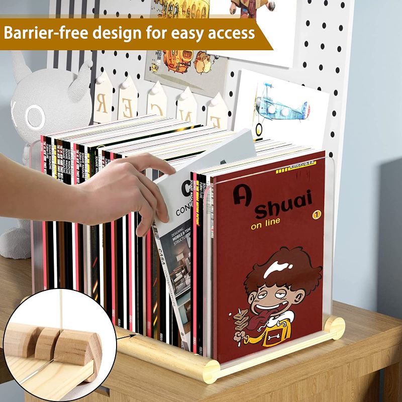 Photo 2 of Acrylic Comic Book Storage Holder, Comic Book Display Case for Collectors, Holds up to 170 Issues, Quickly Assembled Comics Box & Organizer for Magazines, Books, Records- 10.2" W x 11.5" H x 14" L