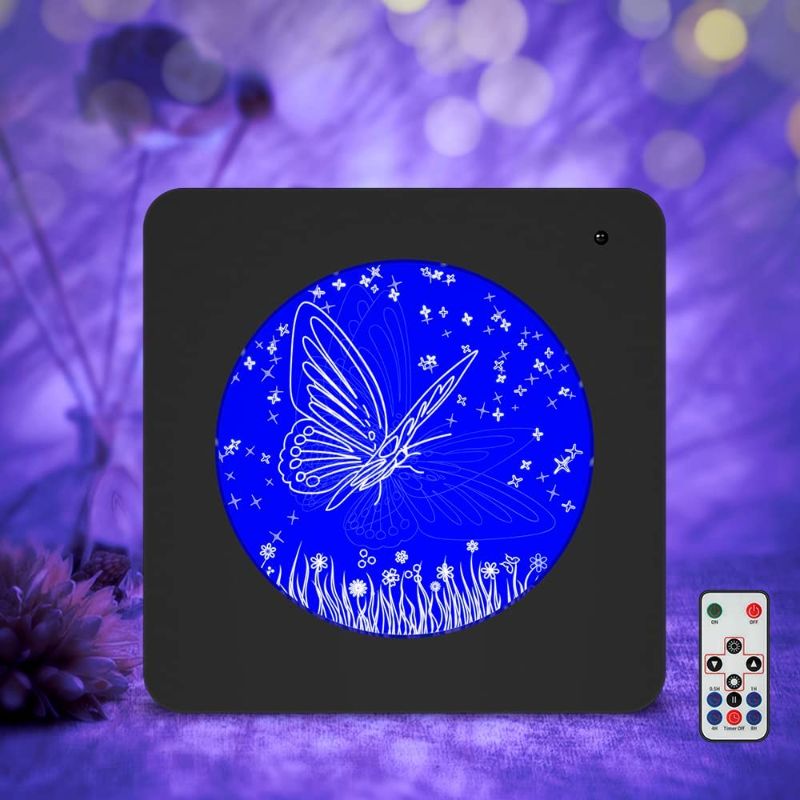 Photo 1 of 3 COUNT Flapping Butterfly Night Light Christmas Gifts for Kids Teenage Girls TOOGE Night Lights for Kids Room Girls Bedroom Funny Unique Kids Christmas Gifts for Girls Women