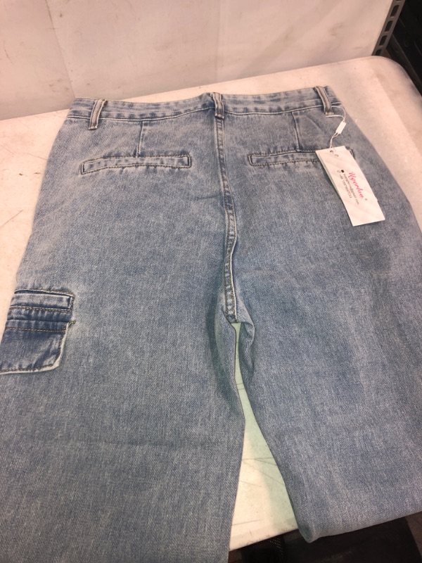 Photo 1 of FASHION UGERLOV WOMEN'S CARGO JEAN CASUAL PANTS SIZE LARGE 
