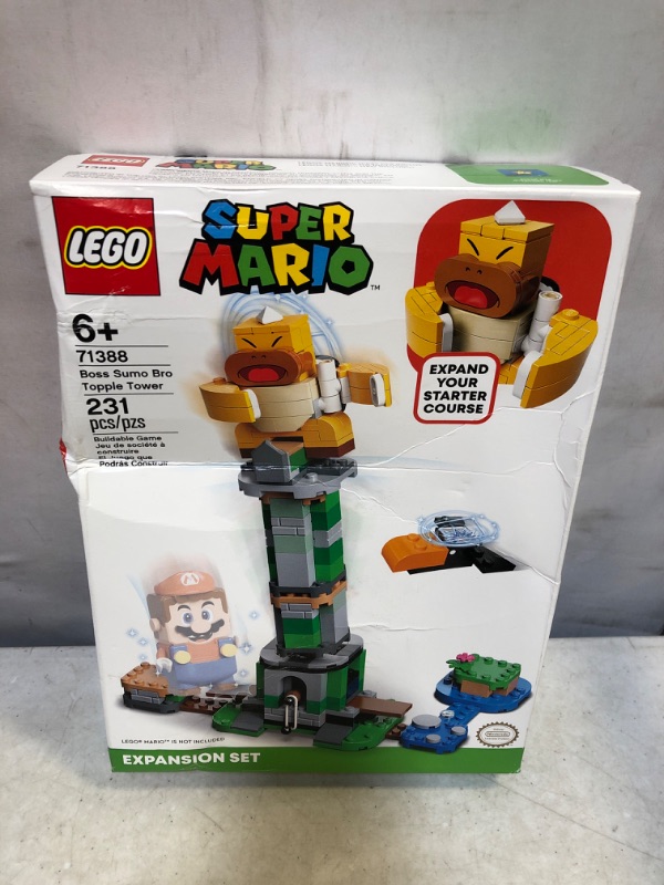 Photo 2 of LEGO Super Mario Boss Sumo Bro Topple Tower Expansion Set 71388 Building Kit; Collectible Toy for Kids; New 2021 (231 Pieces)