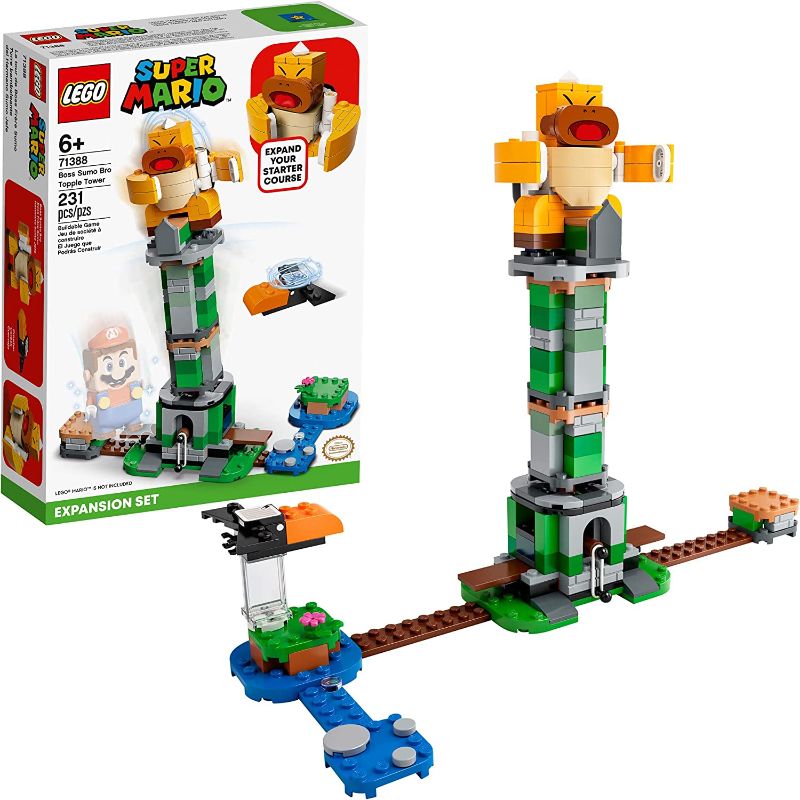 Photo 1 of LEGO Super Mario Boss Sumo Bro Topple Tower Expansion Set 71388 Building Kit; Collectible Toy for Kids; New 2021 (231 Pieces)