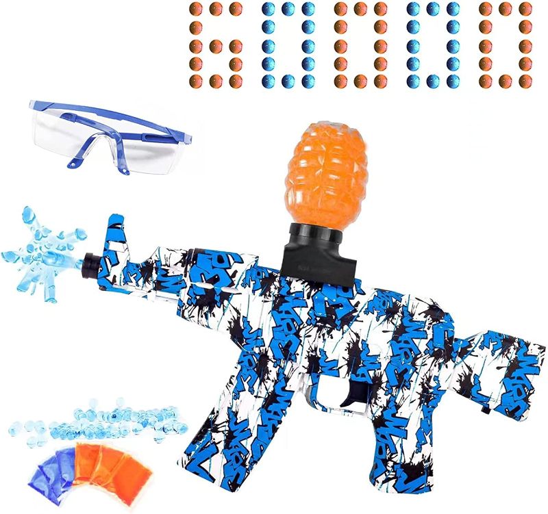 Photo 1 of Electric Gel Ball Blaster for Kids ,AKM-47 Splatter Ball Blaster with 60000 Water Beads and Goggles for Outdoor Shooting-Fighting Team Game,Ages 12 for Kids COLOR IS DIFFERENT THAN STOCK PHOTO!