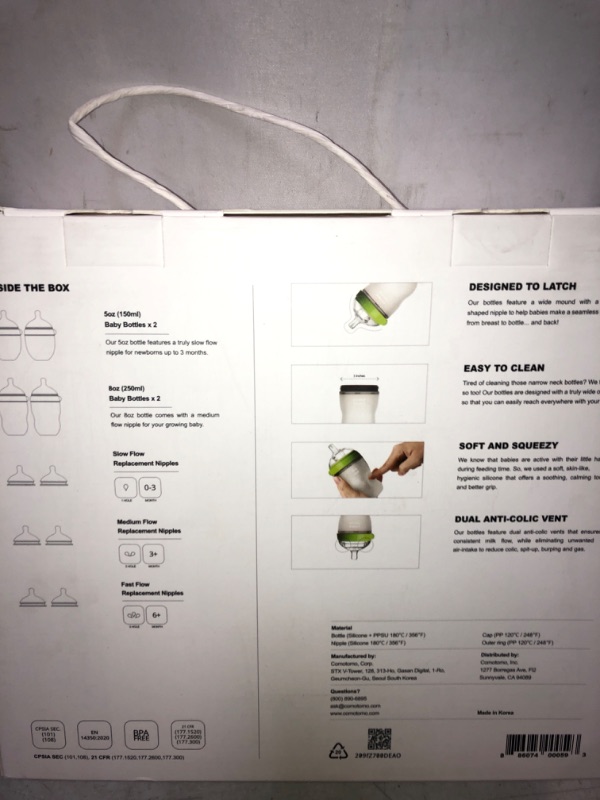 Photo 1 of Comotomo Baby Bottle Bundle Green (7 Piece Set)