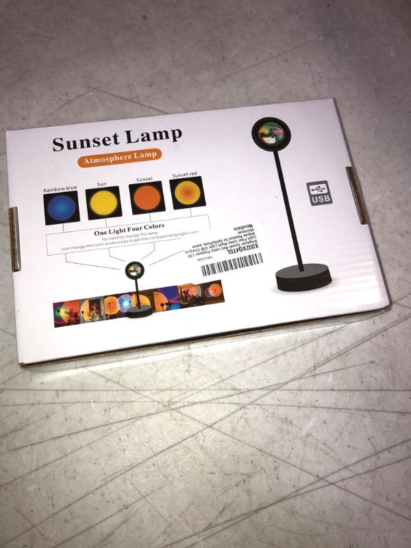 Photo 2 of Dingduan Rainbow Lamp Projector,Sunset Projection Lamp 180 Degree Rotation Romantic Light for Room Bedroom Decor