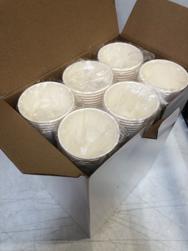 Photo 2 of [300 Pack] 8 oz Disposable Paper Cups, Coffee Cups Small 8 oz Paper Cups Cute, Hot Coffee Cups or Cold Beverage Cup Ideal for Kids Cups, Water Coolers, Party, or Event (Brown Cat Paw)