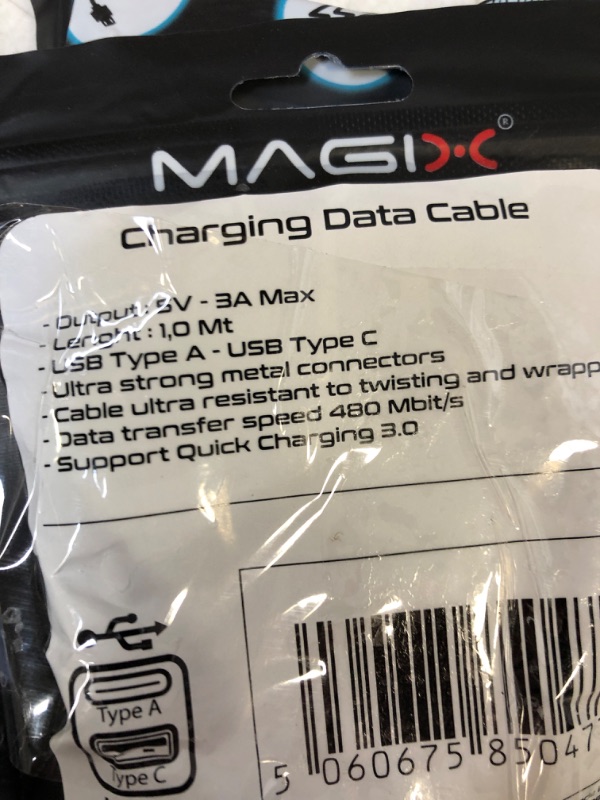 Photo 3 of 3 COUNT ....MAGIX USB C Charging Cable 3A TPE Jacket, Quick Charge QC 3.0, High Durability, Data Transfer 480 Mbit/s USB-A 2.0 to USB-C, for USB Type-C Devices (Black)