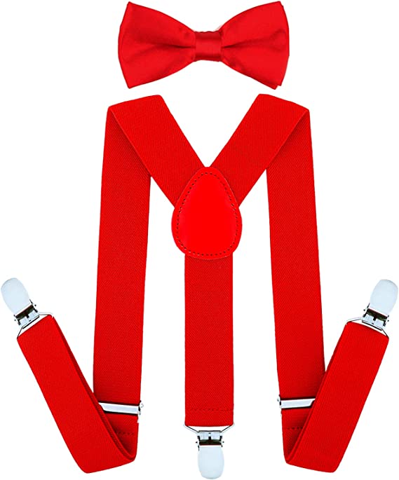 Photo 1 of  Child Kids Suspenders Bowtie Set - Adjustable Suspender Set for Boys 
25Inches (5 Months to 6 Years )
