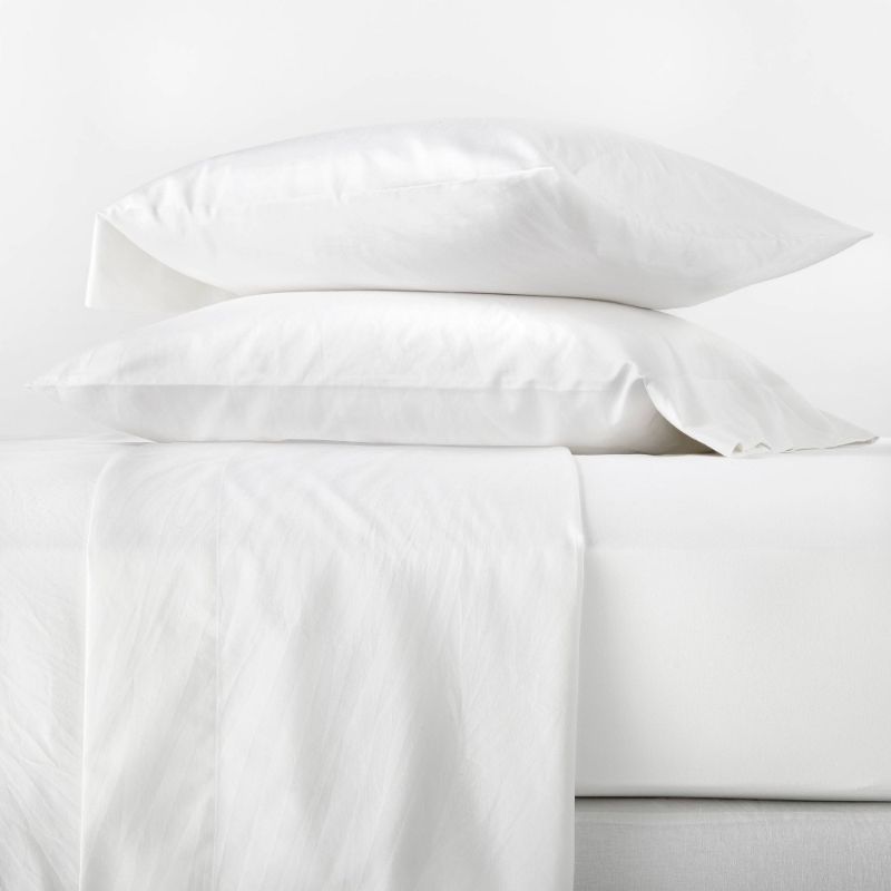 Photo 1 of 500 Thread Count Washed Supima Sateen Solid Sheet Set - Casaluna™
FULL 