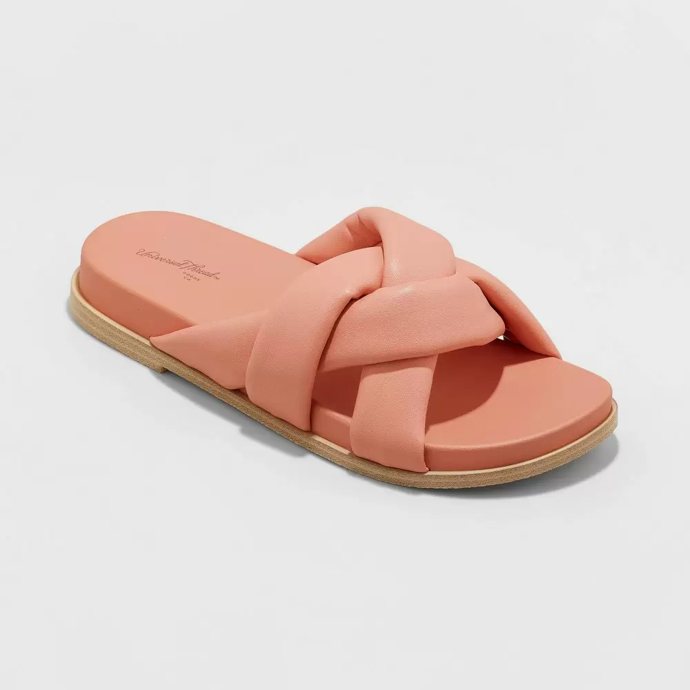 Photo 1 of  Women's Cosette Padded Slide Sandals - Universal Thread Coral Pink Size  8