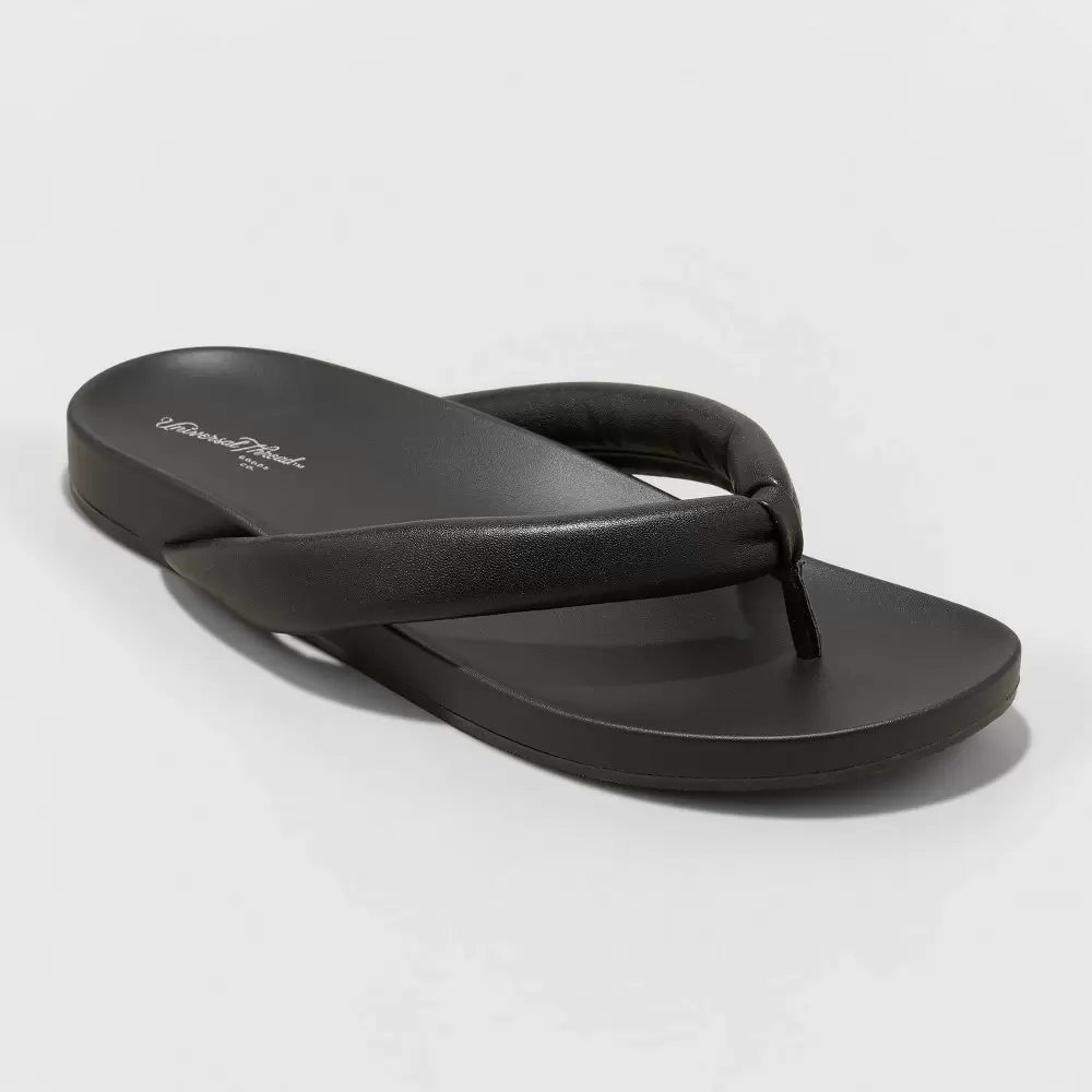 Photo 1 of  Women's Jewel Padded Flip Flop Sandals - Universal Thread Black 9.5