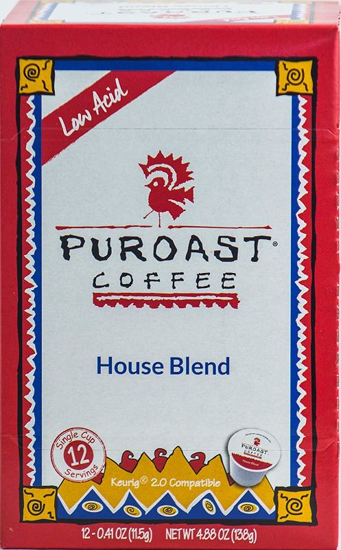 Photo 1 of  Puroast Low Acid Coffee House Blend Single Serve, 2.0 Keurig Compatible, 4.65 Oz  -- BB 08/30/2023 --