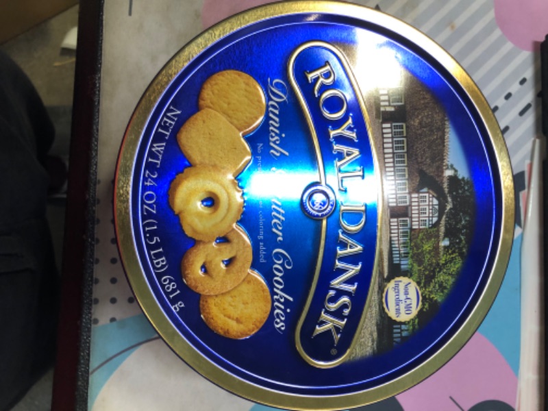 Photo 2 of  Royal Dansk Butter Cookie Tin -- 24oz , Factory Sealed , BB 12/06/2023 --

