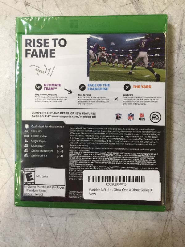 Photo 1 of Madden NFL 21 - Xbox One, Xbox Series X
