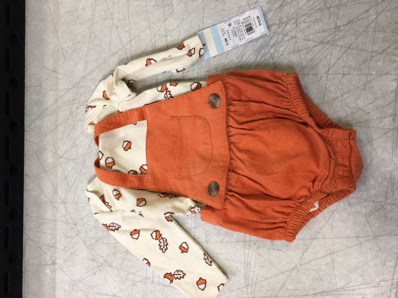 Photo 2 of Baby Acorn Corduroy Bubble Bodysuit - Cat & Jack™ Rust Brown SIZE 0-3M 

