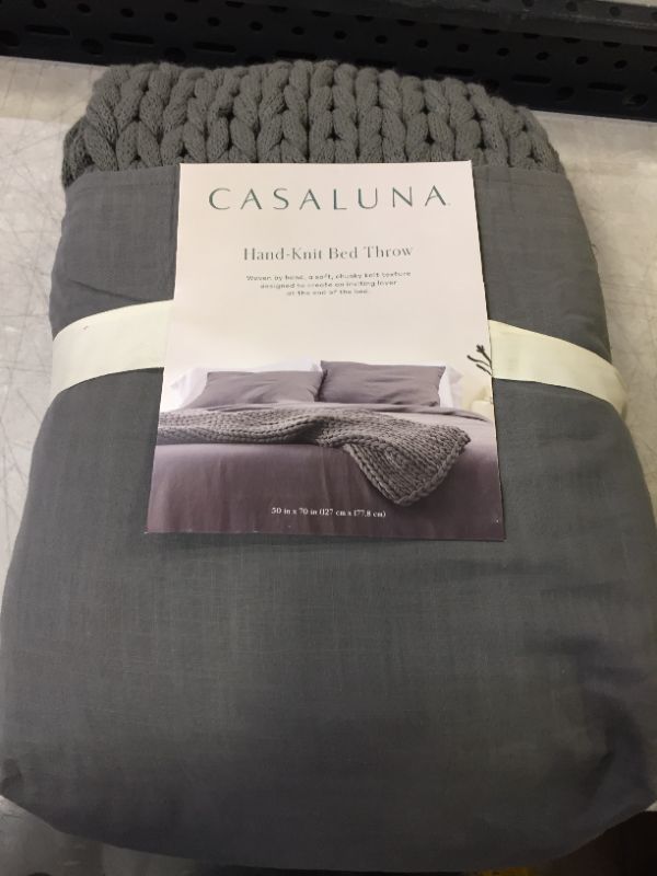 Photo 2 of 50"x70" Oversized Solid Bed Throw - Casaluna™ SIZE 50 IN X 70 IN 

