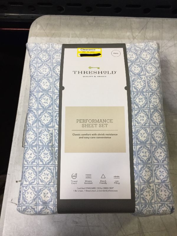 Photo 2 of 400 Thread Count Printed Performance Sheet Set - Threshold SIZE FULL 