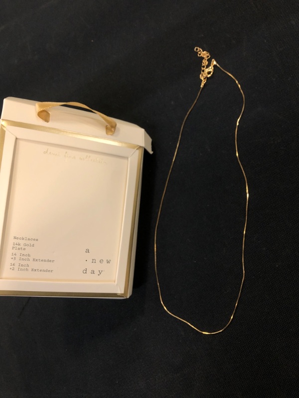 Photo 2 of 14K Gold Plated Duo Herringbone Chain Necklace - a New Day
MISSING THE 2 CHAIN 