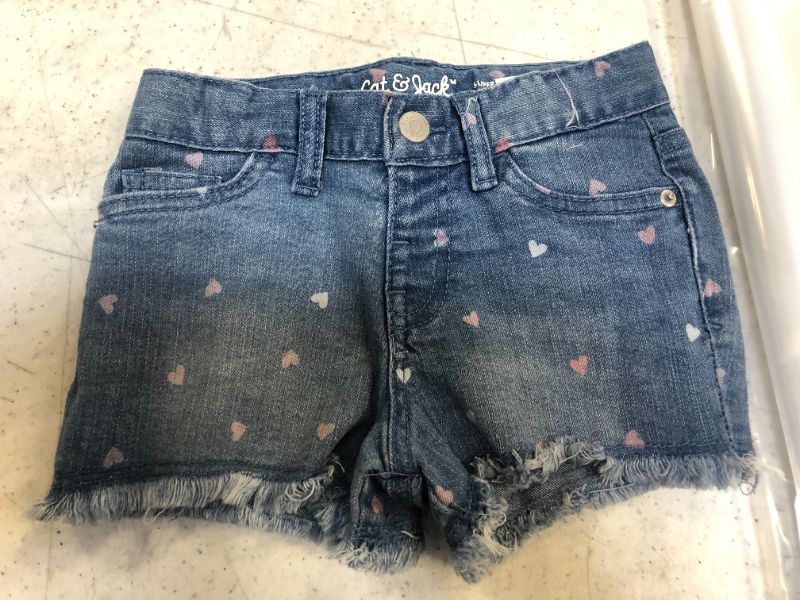 Photo 2 of  Toddler Girls' Heart Cutoff Jean Shorts - Cat & Jack SIZE 3T