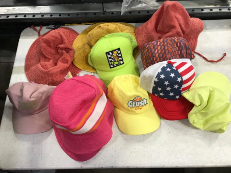 Photo 1 of Assorted hats, various styles and sizes