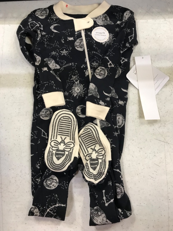 Photo 2 of Burt's Bees Baby Baby Boys' Space Dreams Organic Cotton Footed Pajama - White 18
