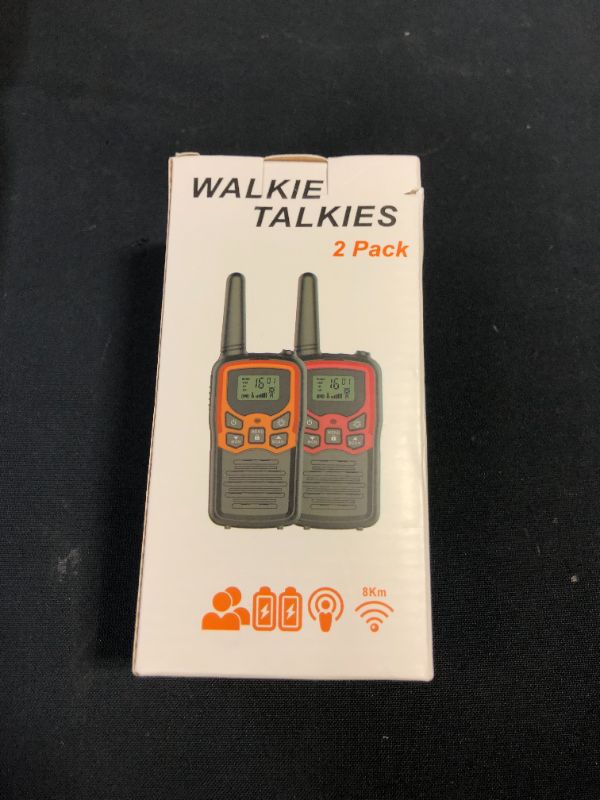 Photo 3 of Walkie Talkies Long Range for Adults Two-Way Radios Up to 5 Miles in Open Fields 22 Channels FRS/GMRS VOX Scan LCD Display with LED Flashlight Ideal for Field