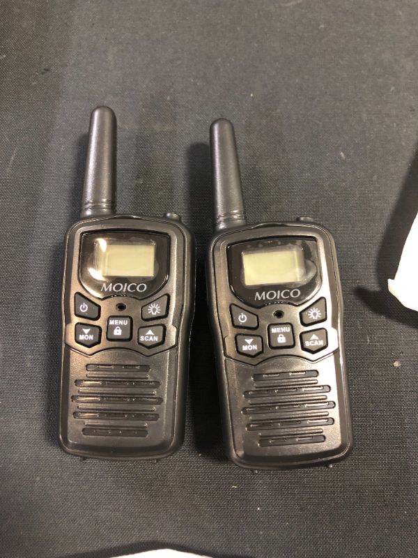 Photo 2 of Walkie Talkies Long Range for Adults Two-Way Radios Up to 5 Miles in Open Fields 22 Channels FRS/GMRS VOX Scan LCD Display with LED Flashlight Ideal for Field