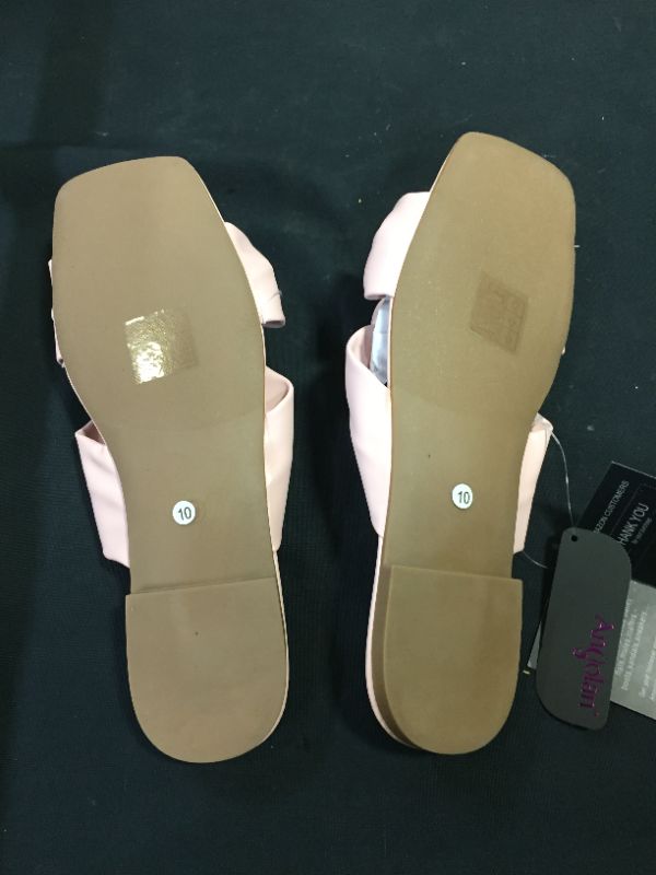 Photo 2 of ANGO LAN WOMEN SANDALS FASHION OPEN TOE FLAT COOL PINK  SIZE 10